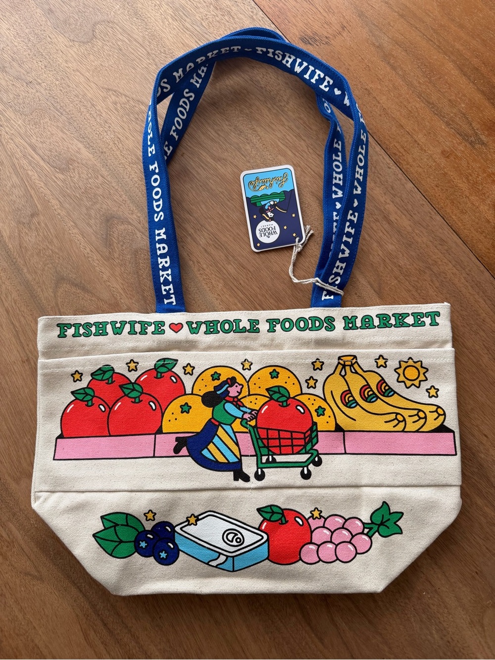 Fishwife x Whole Foods Market Canvas Tote Bag Medium Size